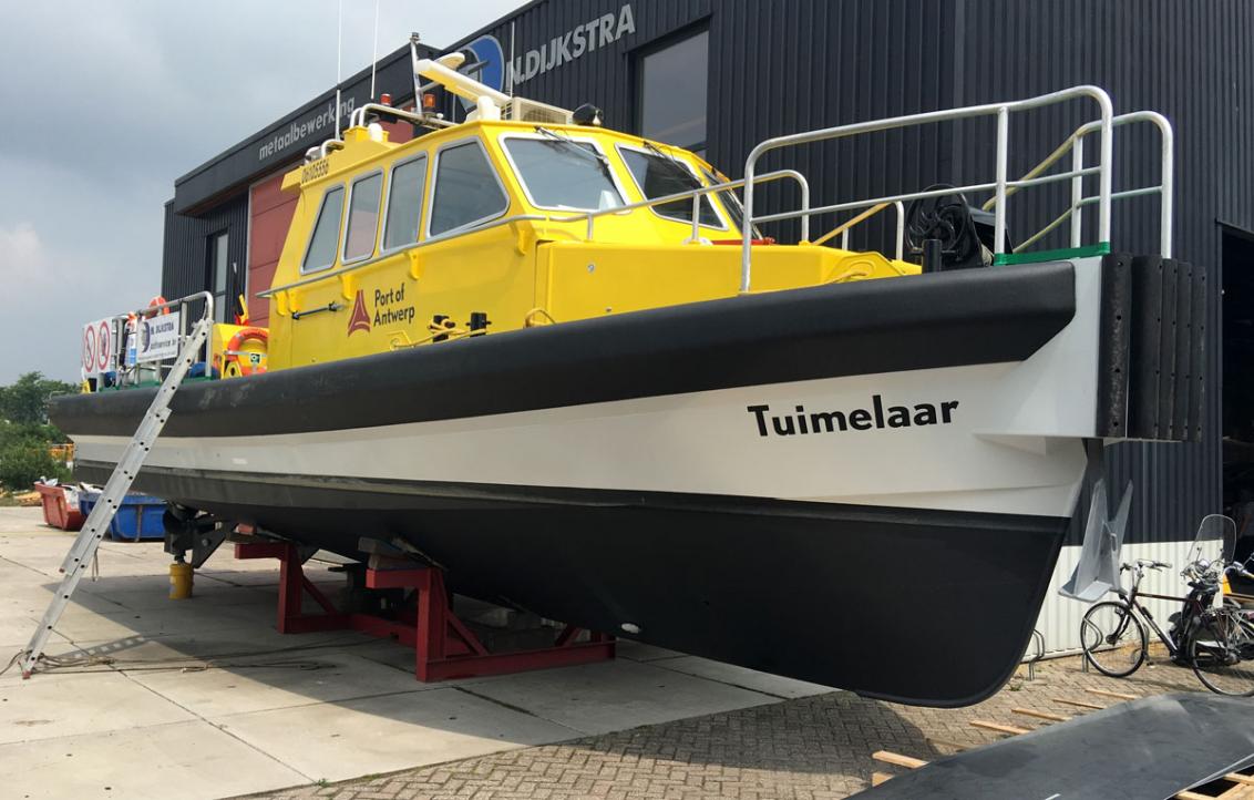 Maatwerk fenders voor de Tuimelaar, Antwerp-Havendienst, Dijkstra Metaalbewerking, Harlingen