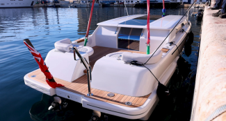 Custom made, white fender system for super yacht tender ACE by Falcon Tenders.
